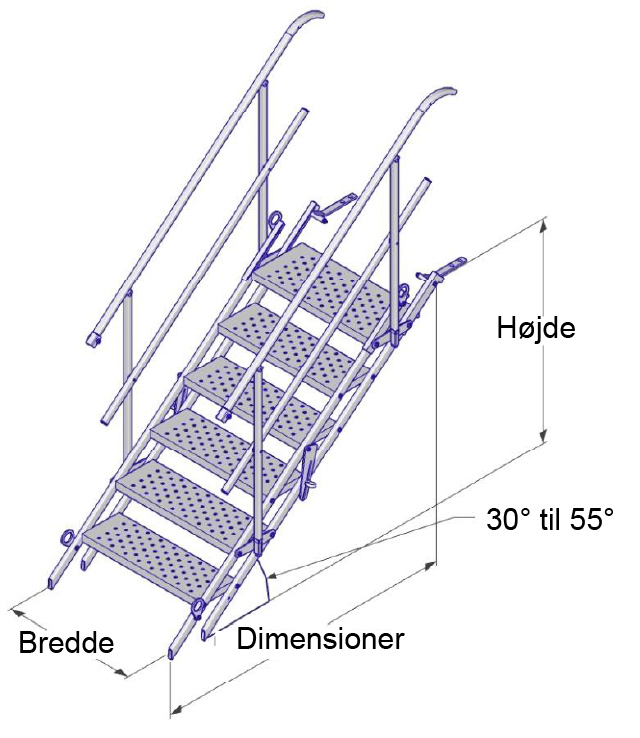 Byggepladstrappe 100 cm. bred - Billede 5